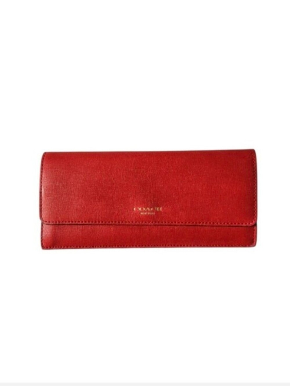 Coach Red Leather Continental Wallet - Coach